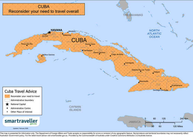 Aussies warned against visiting Cuba as island on edge of crisis