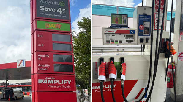 Eerie scenes as typically busy petrol station completely out of fuel