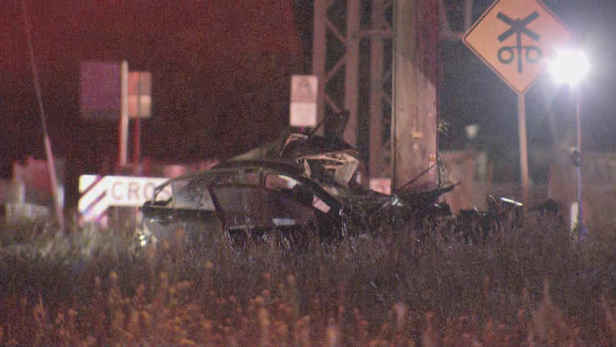 One man killed, two injured after car crashes into pole in Victoria