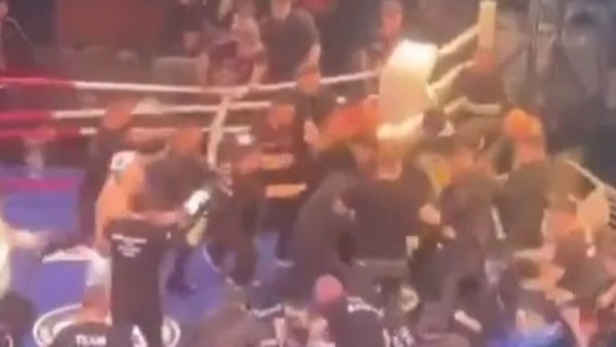 Mass brawl erupts as title fight descends into chaos